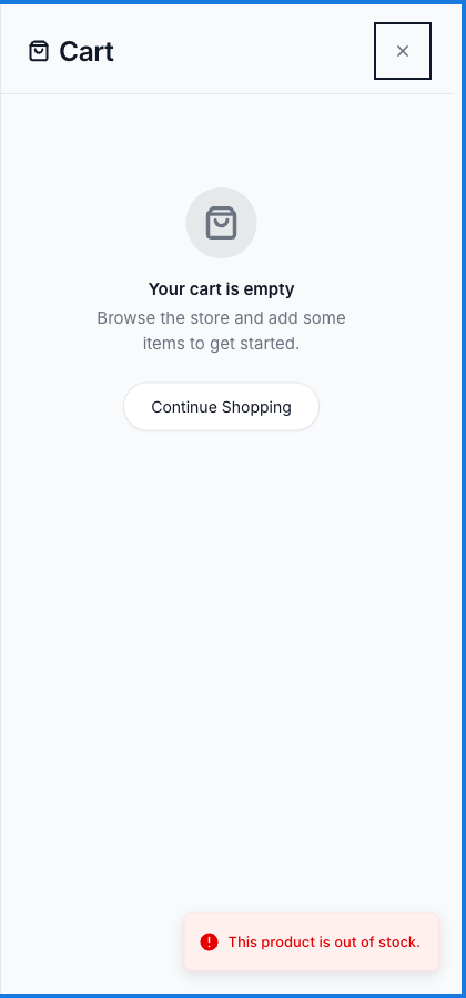 A PersonaCart cart drawer