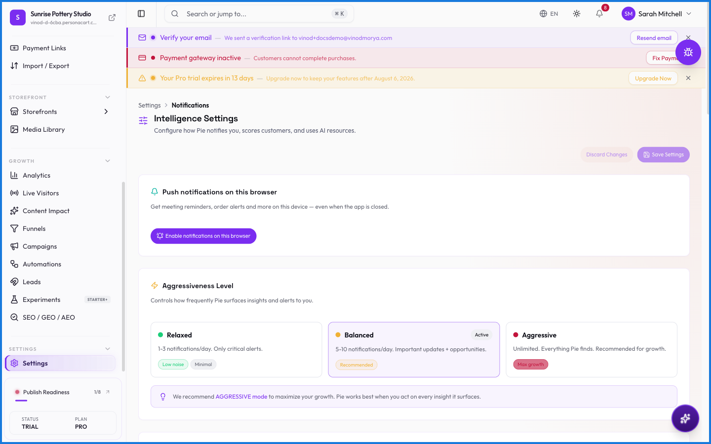 The Email Templates settings page listing order, shipping, and other transactional email templates